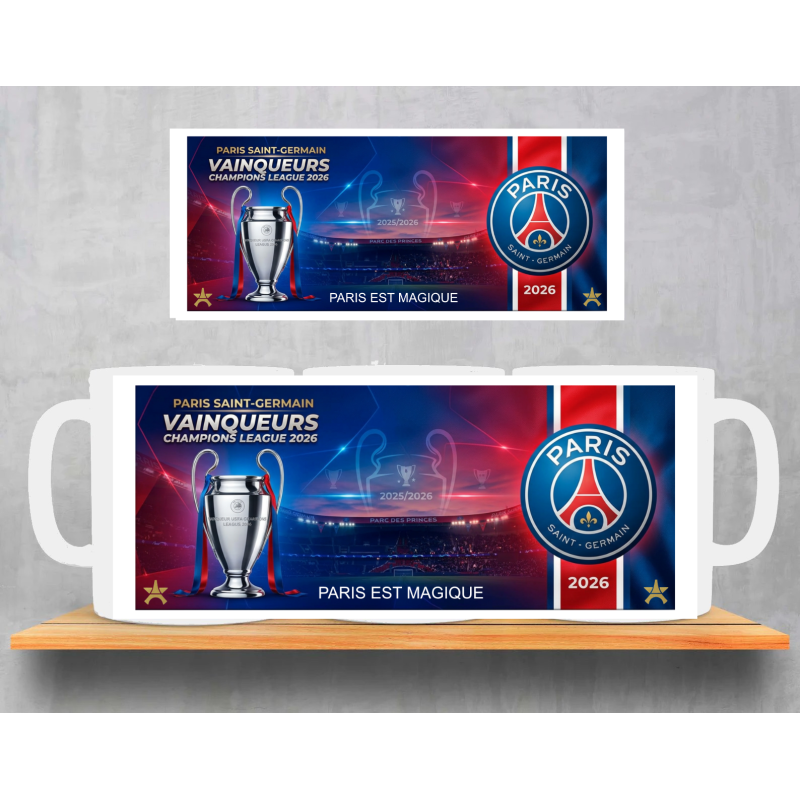 Mug Paris Saint Germain - Ligue  Des Champions