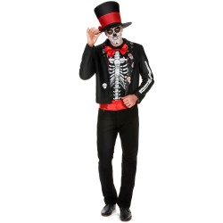 Déguisement Squelette motifs Dia de los muertos homme