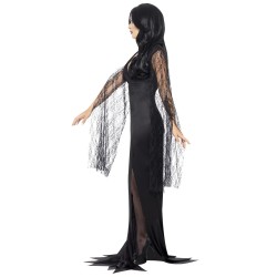 Déguisement sorcière avec dentelle noire femme