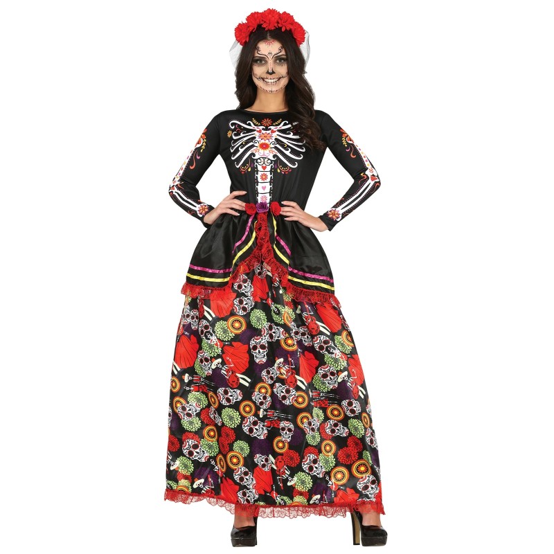 Déguisement Dia de los muertos coloré