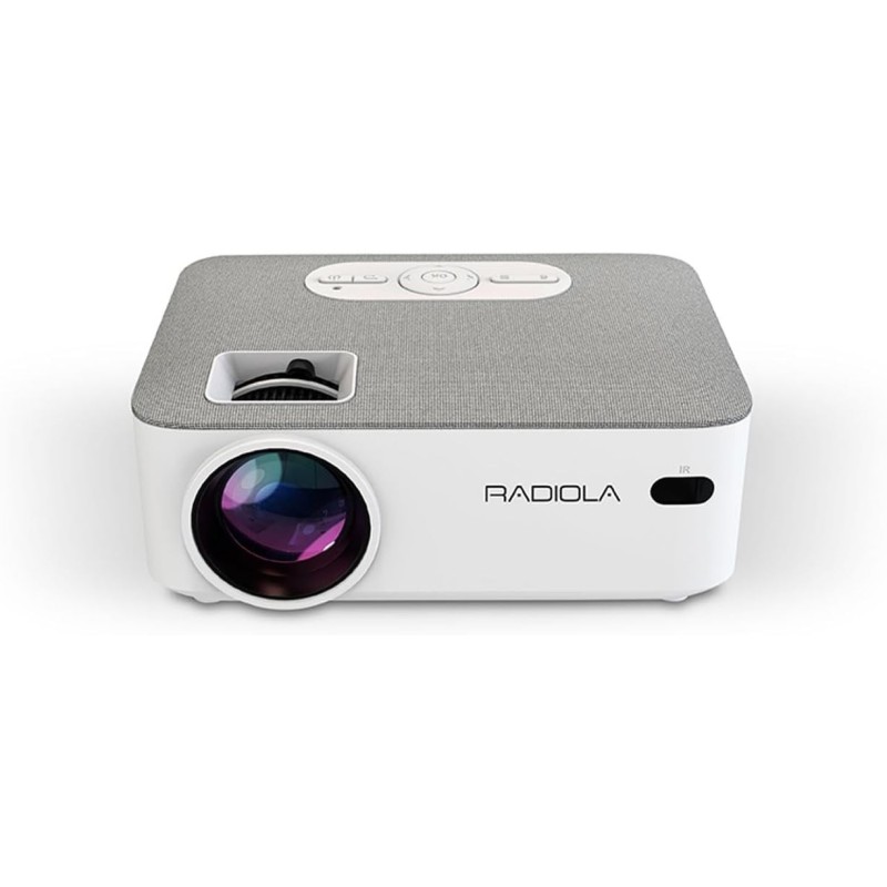 Radiola RAVP250 Projecteur LED HD 720p 80 ANSI Lumens avec Bluetooth, HDMI et haut-parleurs Blanc